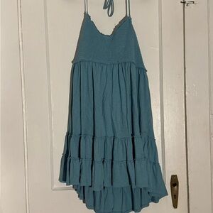 Blue Sleeveless Kids Dress